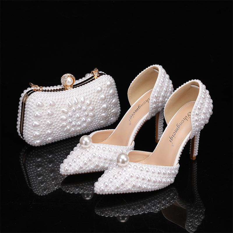 Women Bags For Wedding - Conjunto de bolsa e sapato para