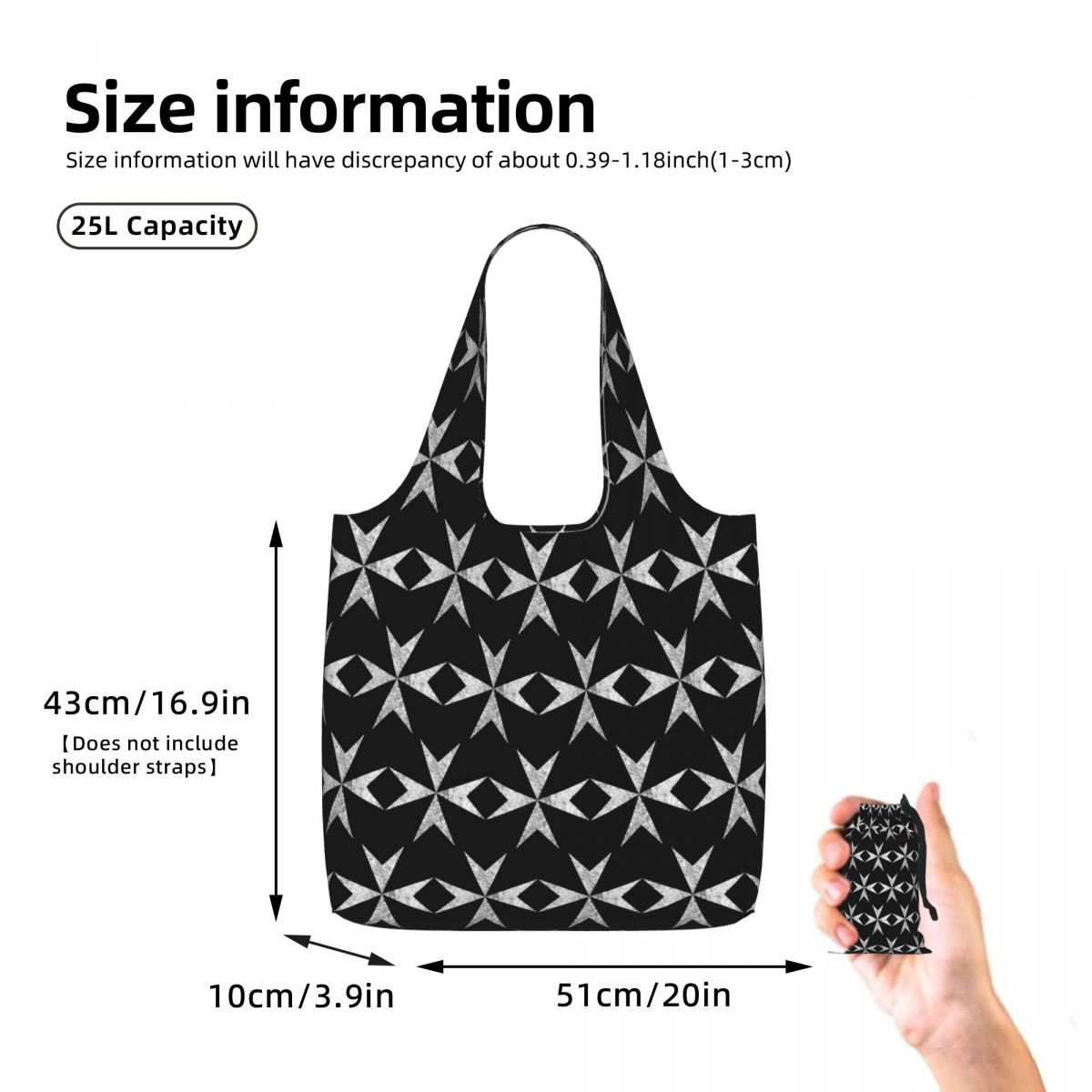 Bolsa de compras com cruz malt - Women Bags Malta avaliação e preço